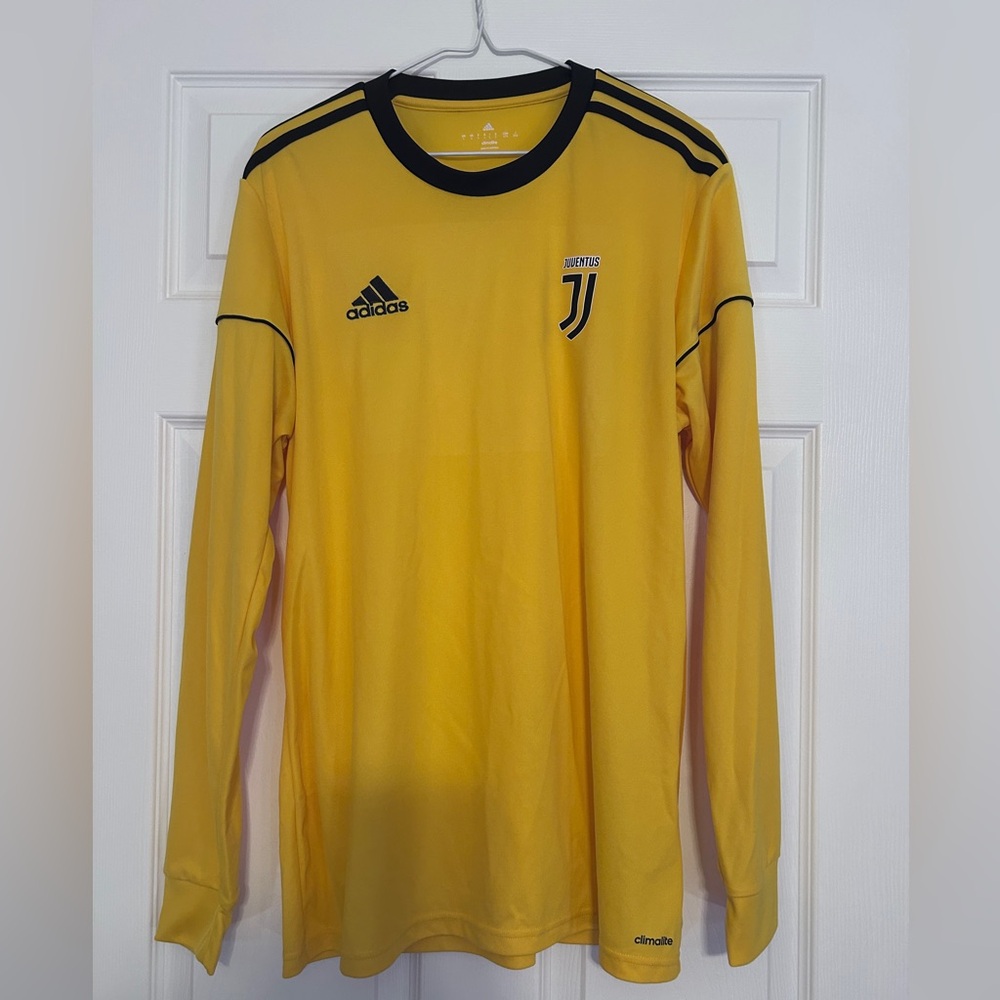 Juventus Team Adidas Yellow and Black Climalite Shirt